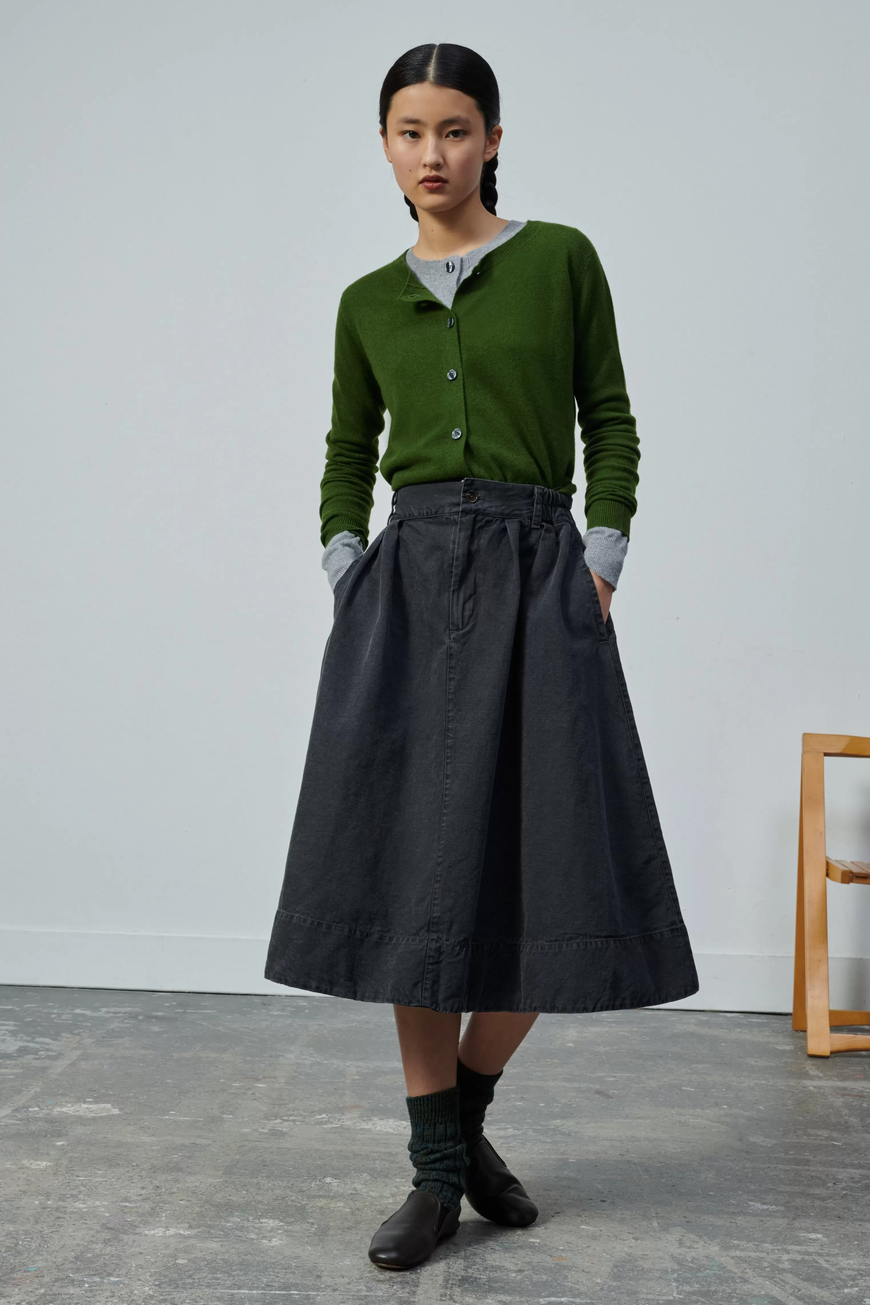 Soeur -JUPE VALETTI Gris Anthracite